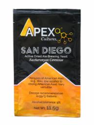 APEX CULTURES DRY BREWING YEAST 11.5 GRAM SAN DIEGO